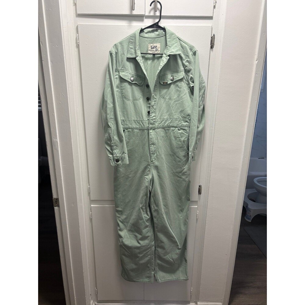 Lee Vintage Modern Union-Alls Denim Coverall Jumpsuit Medium Avocado Green